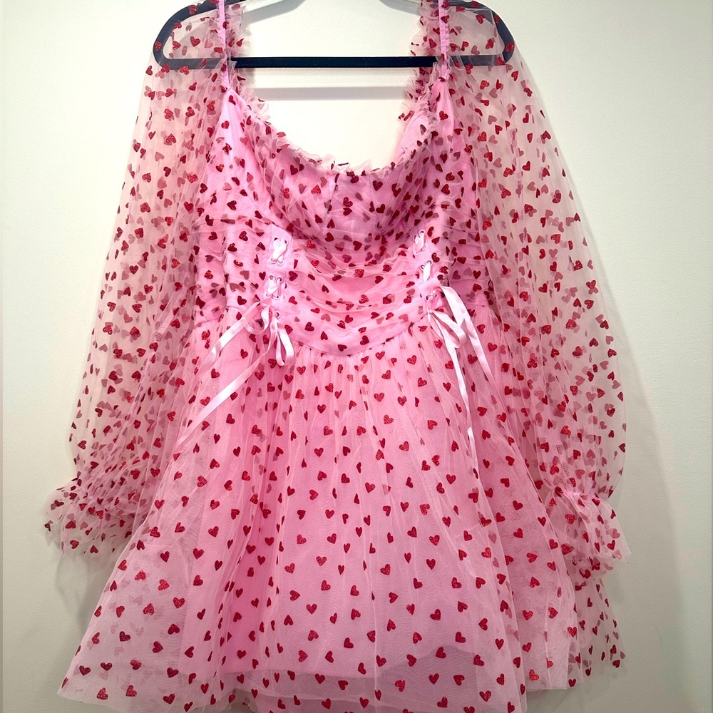 Sugar Thrillz Dolls Kill Heart Mesh Mini Dress – Size 2X (New Without Tags)